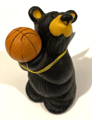 BearFoots Big Sky Carvers Sport Bear -Basketball 3.8'' tall x 2.1'' x 1.8'' Fleming