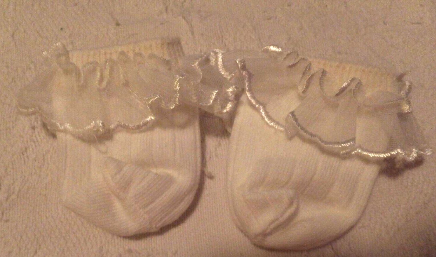 SOCKS DOLL CLOTHES FOR CABBAGE PATCH KID & MY CHILD  & SIMILAR DOLLS SOX W/LACE-image