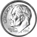 2001 D Roosevelt Dime Uncirculated US Mint