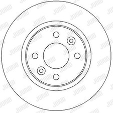Image of 2x 562293JC JURID BRAKE DISC FRONT AXLE FOR DACIA RENAULT SMART