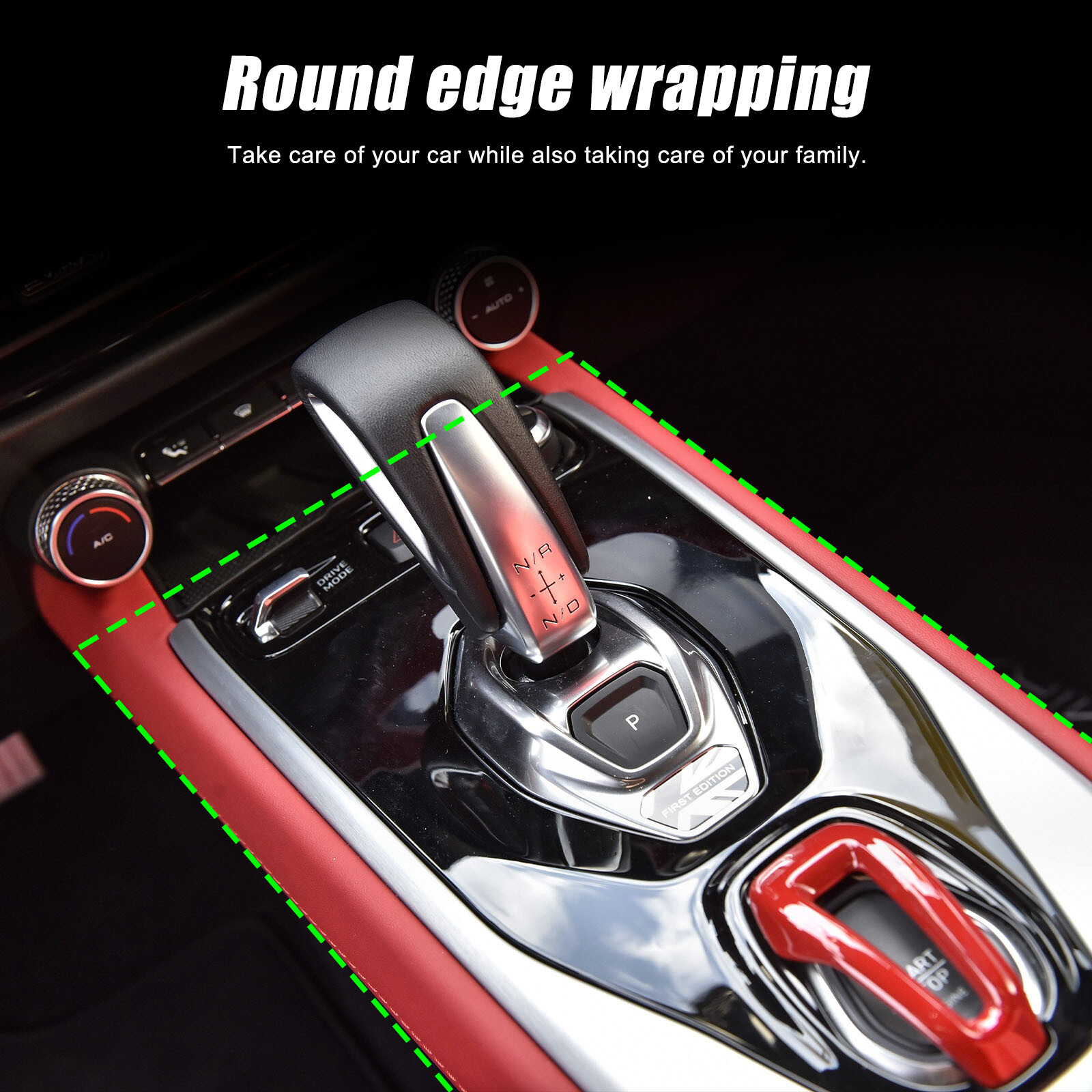 Real Carbon Fiber Center Console Gear Panel Trim Cover For Lotus EMIRA 2021-2025
