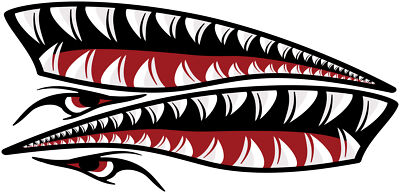 Aufkleber Shark Hai 120x65 cm Auto KFZ Haifisch Maul Sticker SHARK10200