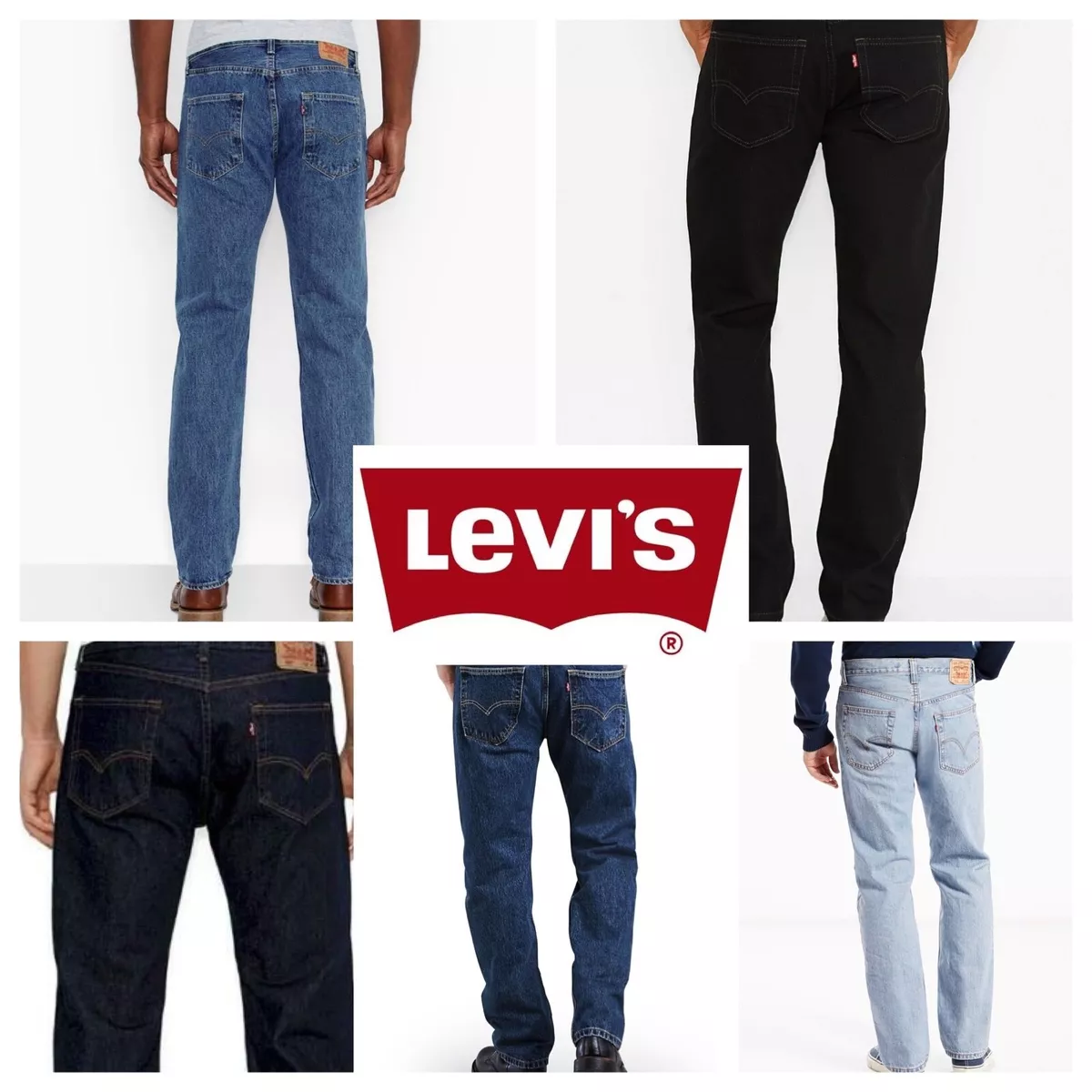 Levis 505 Jeans New Mens Regular Fit Straight Leg 29 30 31 32 33 34 36 38  40 42