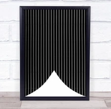 B&W Graphic Pattern Stripes Lines Zebra Triangle Shapes Abstract Wall Art Print