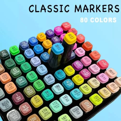 Alcohol Markers, 80 Color Dual Brush Tip Permanent Art Markers for Painting Gift - Picture 2 of 9