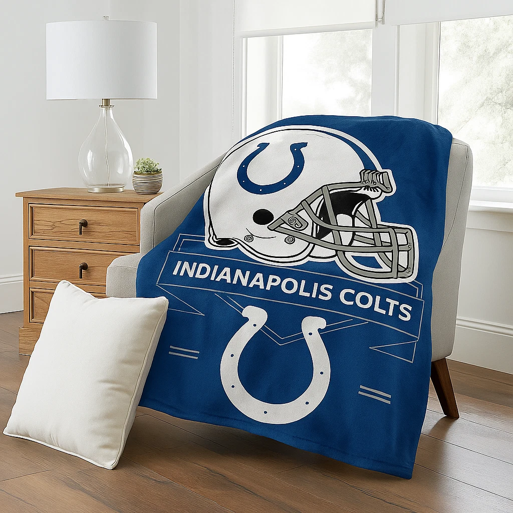 Indianapolis Colts football Plush Blanket, Soft & Warm
