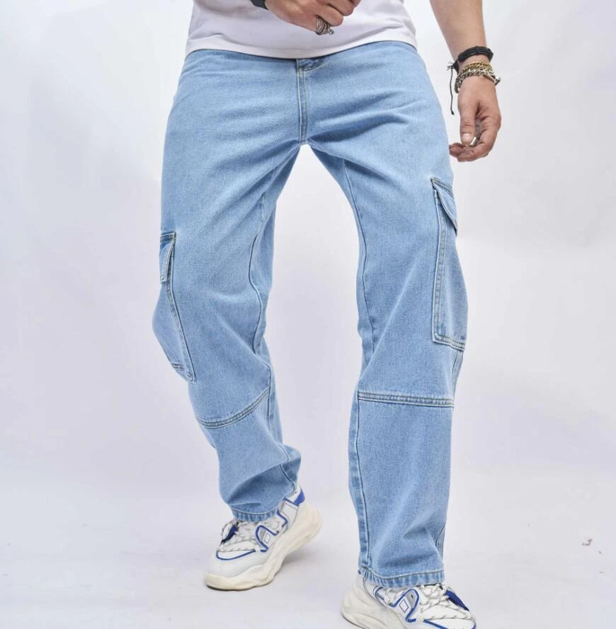 Light Denim Wide Pants