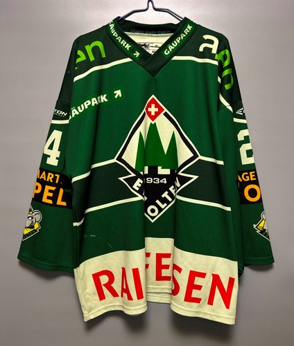 EHC OLTEN SWITZERLAND #24 ICE HOCKEY SHIRT JERSEY SW4U CCM SIZE XL ADULT GREEN