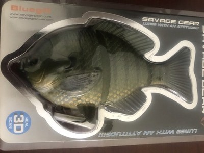 SAVAGE GEAR REAL 3D SCAN BLUEGILL SWIM BAIT LIGHT GILL BF-150-LG  6 IN  3.2/3 OZ