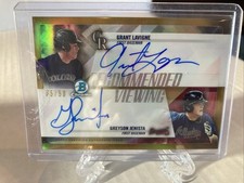 2018 Bowman Draft 35/50￼Grant Lavigne Greyson Jenista #RVA-LJ Dual Autograph