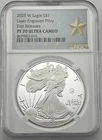 2025 W $1 American Silver Eagle Laser Privy Proof NGC PF70 UC First Releases