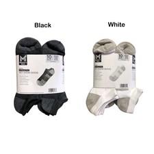 Member's Mark Men's Athletic No Show Socks, 10 Pack, Shoe Size 6-12