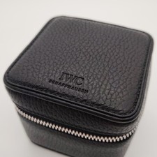 IWC Schaffhausen Black Leather Travel Watch Case Box with Pillow – Genuine