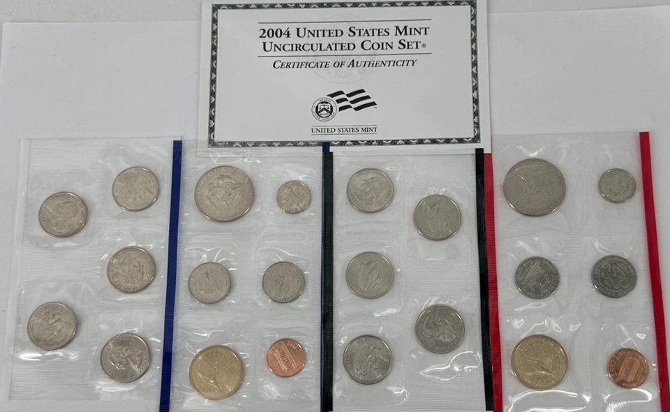 2004 Uncirculated Mint Set Philadelphia & Denver 22 Coins - Image 2 of 4