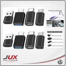 8-Piece USB to USB C Adapter Set, Type-C Female to USB Male Converter for Laptop
