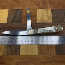 Steel Warrior Trapper Dual-Blade Pocket Knife Pearl Bone Handles - Unused