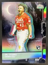 2026 Topps Chrome Black Sal Stewart Nocturnal RC Rookie #NOC-11 Reds
