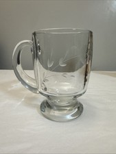 Preciosa taza vintage Princess House Heritage - diseño pesado grande 16 oz grabado
