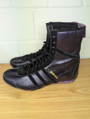 Adidas Silver Streak Lila Schwarz Gr. 37 Boxing Moto Wrestling Schuhe Sneaker