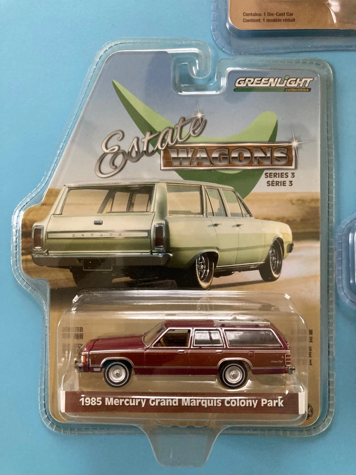 Greenlight Mercury Grand Marquis Colony & Ford Country Squire & Crown Wagon Lot - Image 2 of 4