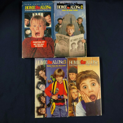Home Alone VHS Lot of 4 Movies 1-2-3 & Taking Back The House Video Tape Bundle 
