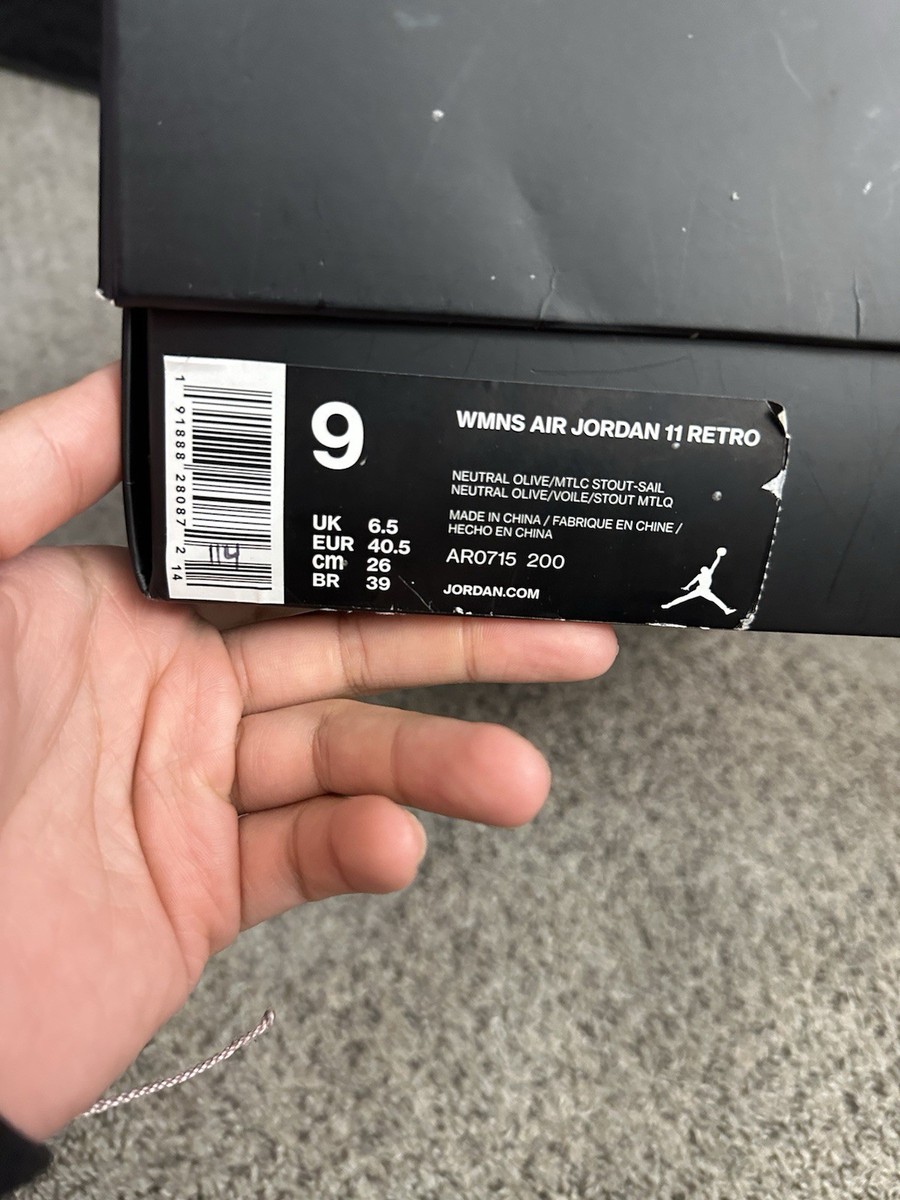 Air Jordan 11 Retro Olive Lux Neutral Premium Heiress - Size 9 W