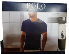 New Polo Ralph Lauren Men's Size XL Slim Fit Crew-Neck 3 Pack T-Shirts NIB