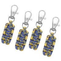 4Pcs Paracord ReißVerschlusszüGe FüR Paracord SchlüSselanhäNger, Gelb/Blau