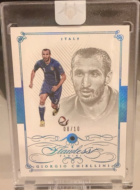 2015-16 Panini Flawless Soccer Giorgio Chiellini Italy Sapphire Sealed #8/10