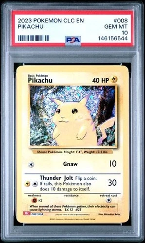 New Listing2023 Pokémon TCG Classic Collection Pikachu  Holo #008/034 PSA 10