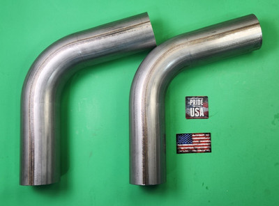 3''75 Degree Exhaust Elbow Mandrel Bend Elbow 409 Stainless Steel 16 gauge