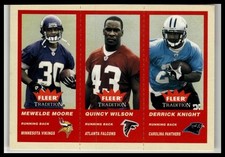 Mewelde Moore / Quincy Wilson / Derrick Knight 2004 Fleer Tradition #360 RC Card