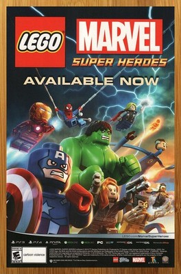 2013 LEGO Marvel Super Heroes PS3 PS4 Xbox One/360 Wii DS PC Print Ad/Poster Art
