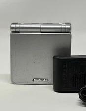 Nintendo Game Boy Advance GBA SP AGS-001 Silver Console System USA w/ Charger