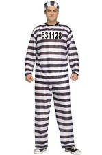 Prisoner Jail Man Convict Men Adult Costume