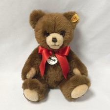 Steiff Petsie Teddy Bear 28cm Retro Joints Red Ribbon Collectible
