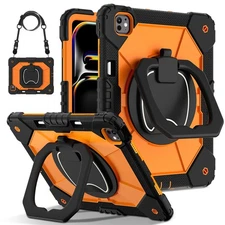 For iPad Pro 13'' /11'' (M5) 2025/(M4) 2024 W Stand Shockproof Rugged Case Strap