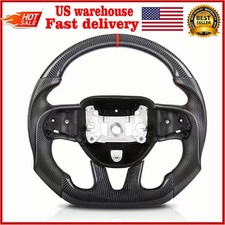 For Dodge Charger Challenger Hellcat Srt Carbon Fiber Steering Wheel 2015