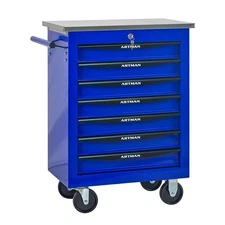 7 Drawers Rolling Tool Box Cart Tool Chest Tool Storage Cabinet w/Key Locking