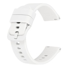 Silicone Watch Band, 18mm Waterproof Smartwatch Bands Replacement, White