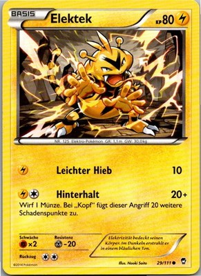 Pokémon Elektek 29/111 Fliegende Fäuste Deutsch