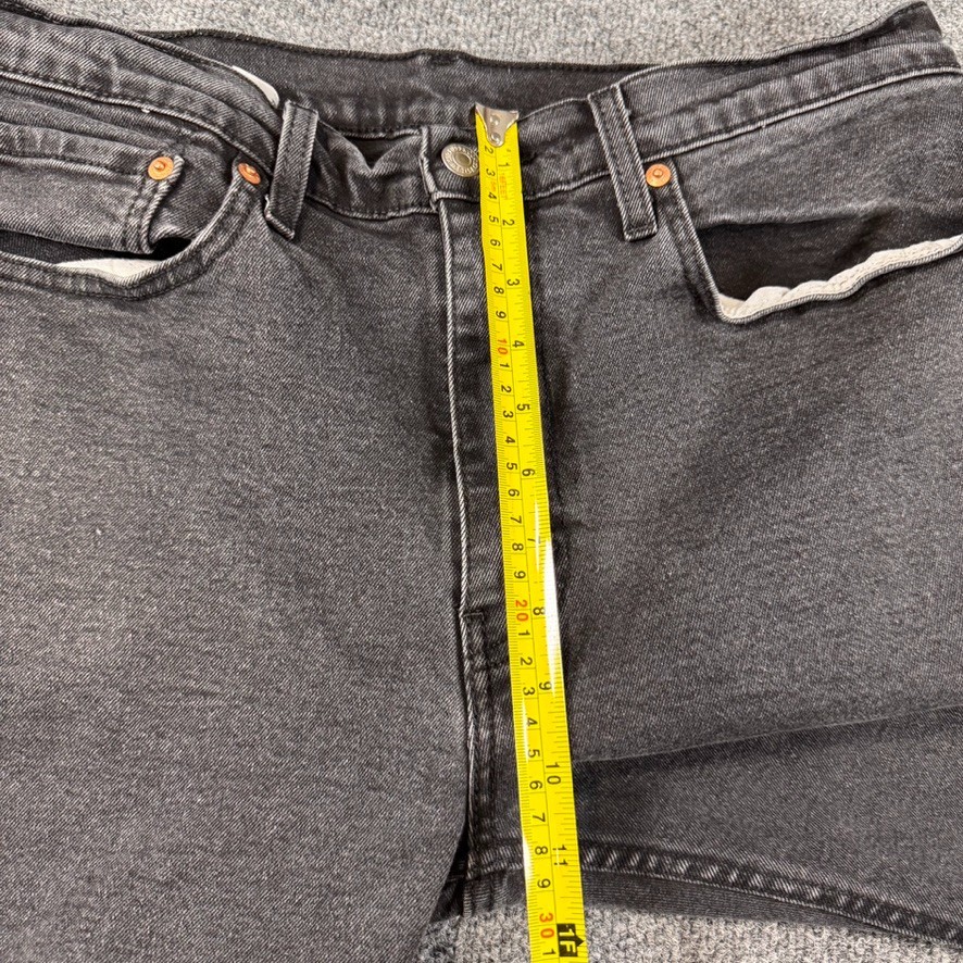 Levi's Jeans 502 Mens 34x32 Slim Tapered Fit Flex Black Denim Distressed Work thumbnail 15