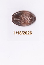 ELONGATED FLAT COPPER DISNEY MICKEY + MINNIE Circulated!