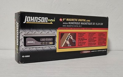 Johnson Level & Tool 40-6060 Electronic Digital Level, Case, Batteries - New