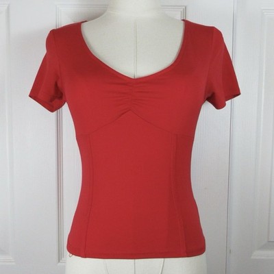 Ambiance Women s Small Red Form Fitting Top