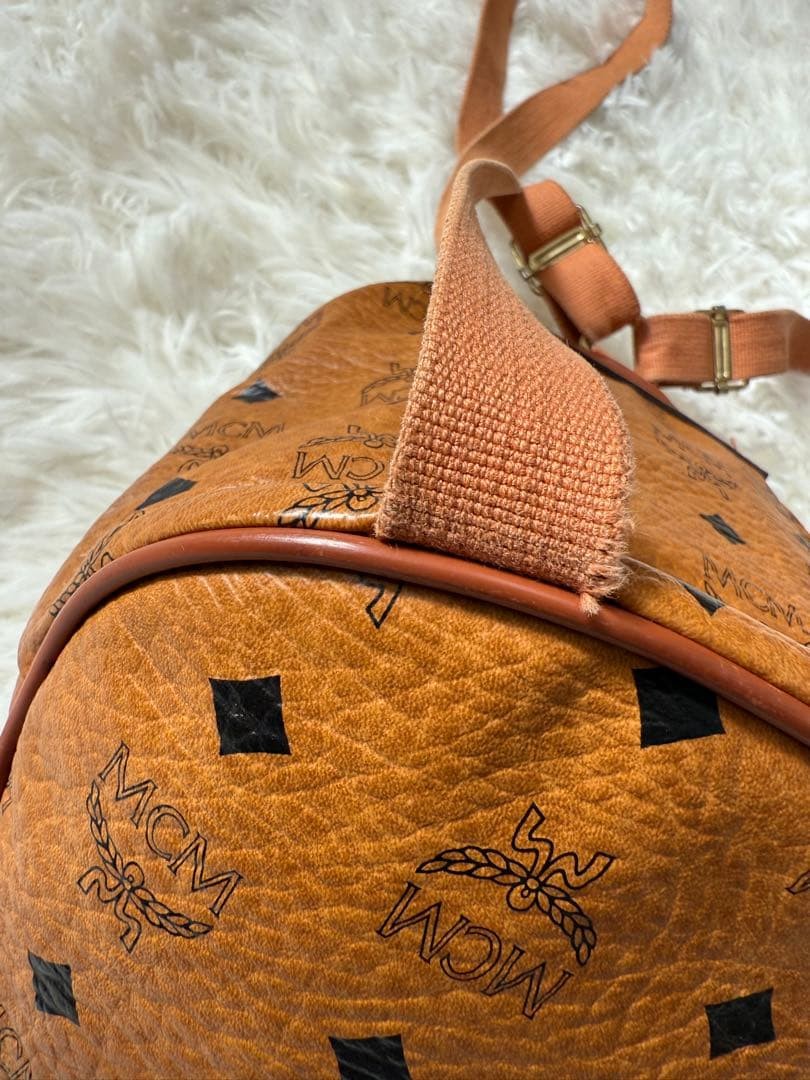 MCM Brown Logo Mini Drawstring Backpack, Slight W… - image 13