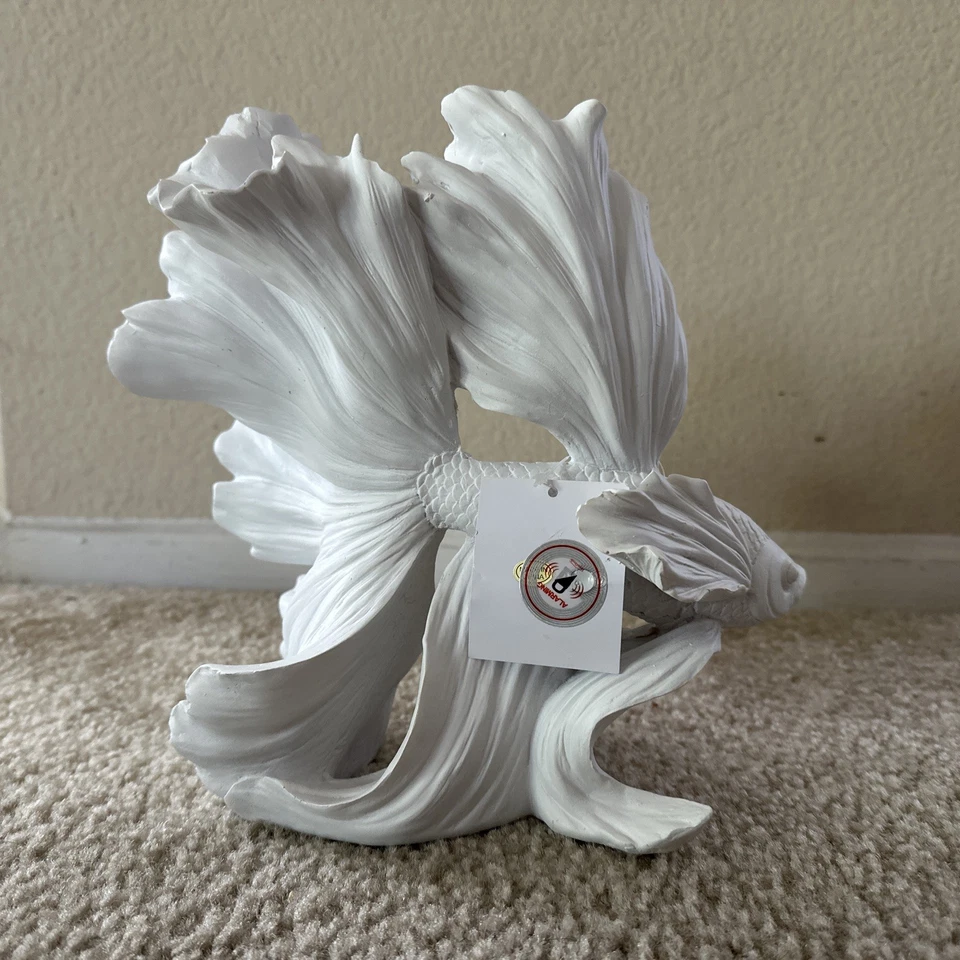 Impresionante Beta pez escultura figura decoración costera exhibición mediana NUEVO Foto 3 de 4