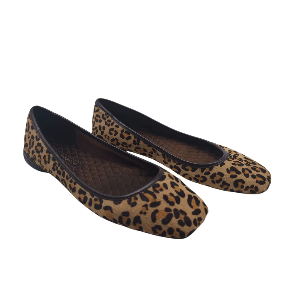 Zapatos sin cordones Enzo Angiolini para mujer con estampado de leopardo punta cuadrada 6 M de piel sintética Foto 3 de 4