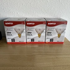 9° Narrow Spot Light Par 38 SATCO S2245 Energy Saving 39W yields 45W Lot Of 3