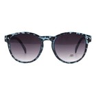 Women's Round Keyhole Sunglasses Designer Style Blue Tortoise UV400 — photo 2